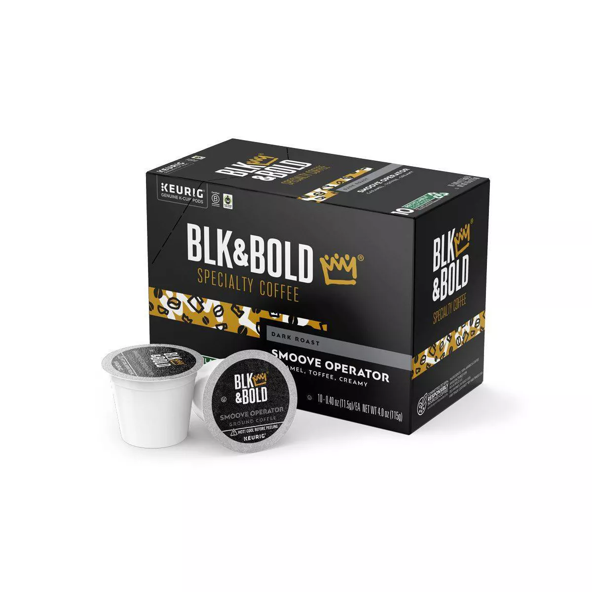 blk & bold specialty beverages smoove operator dark roast keurig k cup coffee pods 10ct blk & bold specialty beverages smoove operator dark roast keurig k cup coffee pods 10ct