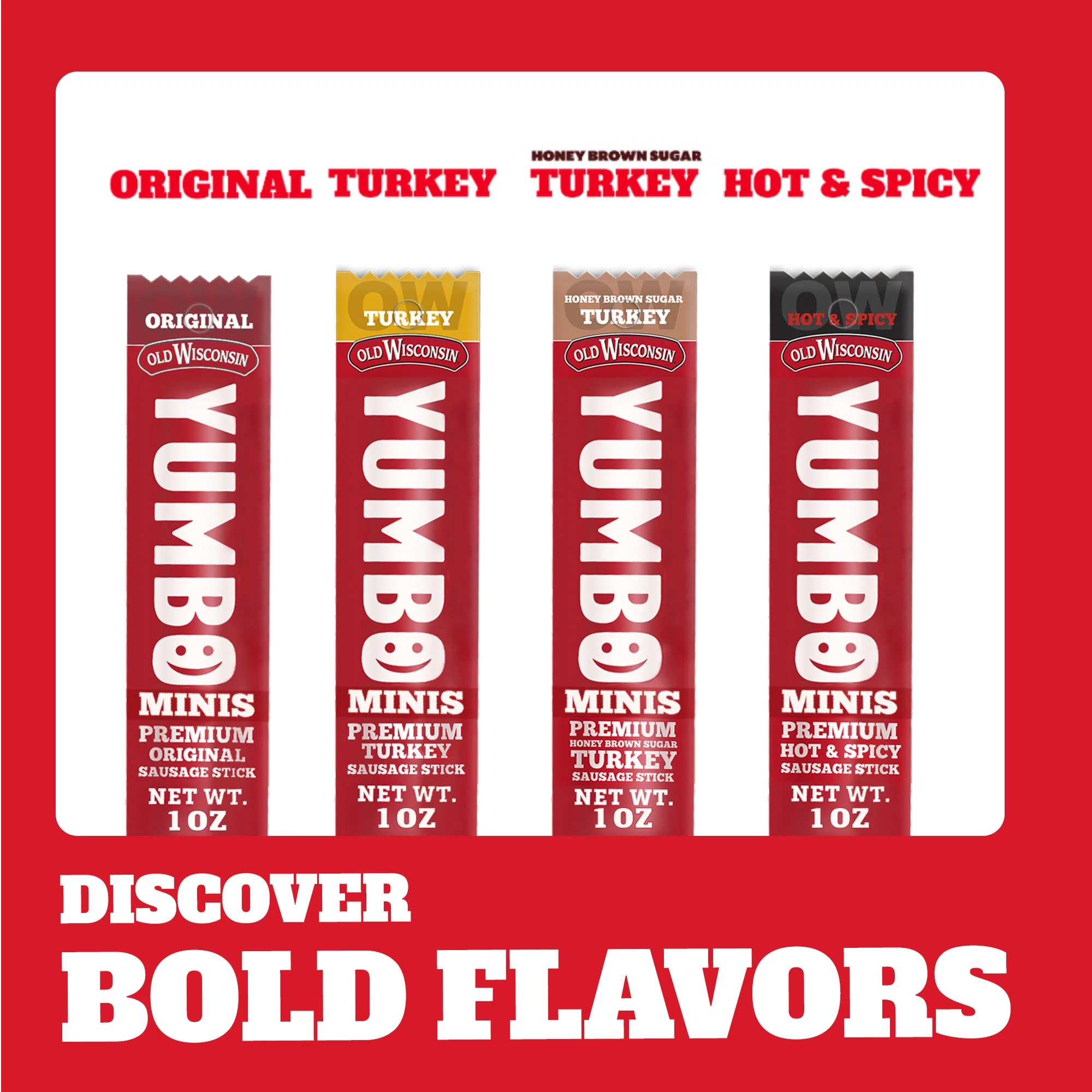 yumbo premium original flavor summer sausage deli sticks, 1oz 15 count bag, made by yumbo premium original flavor summer sausage deli sticks, 1oz 15 count bag, made by