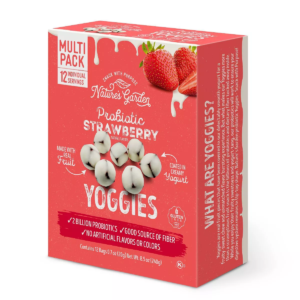 nature's garden probiotic yoggies fruit strawberry 8.5oz/12ct