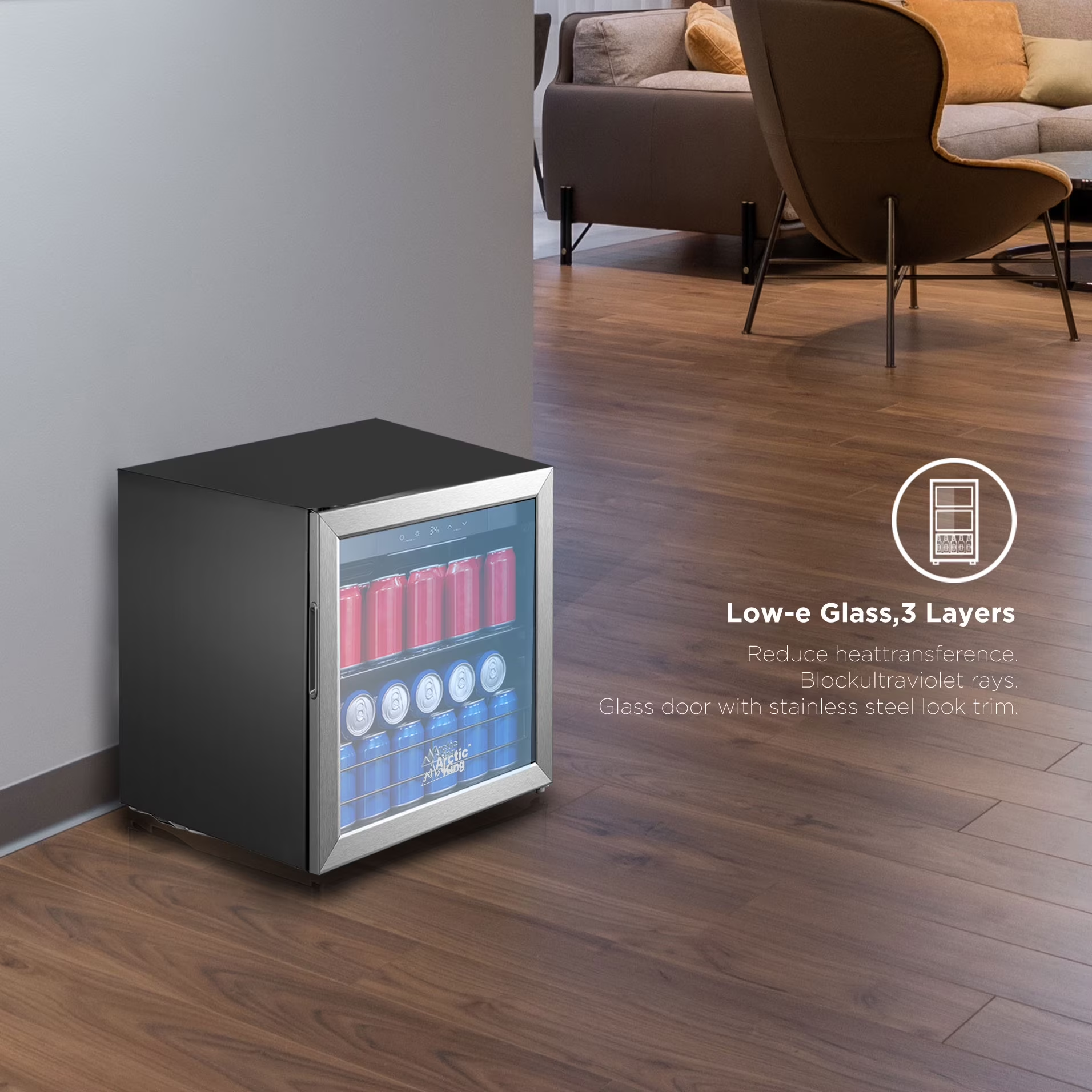 48 can stainless steel beverage fridge & cooler with electrical control, arv48b1ast 48 can stainless steel beverage fridge & cooler with electrical control, arv48b1ast
