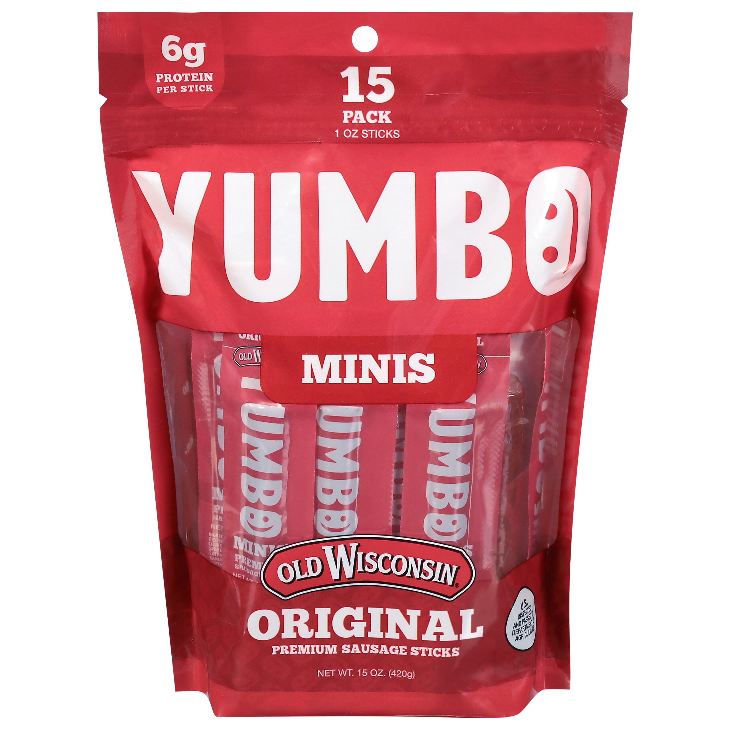 yumbo premium original flavor summer sausage deli sticks, 1oz 15 count bag, made by yumbo premium original flavor summer sausage deli sticks, 1oz 15 count bag, made by