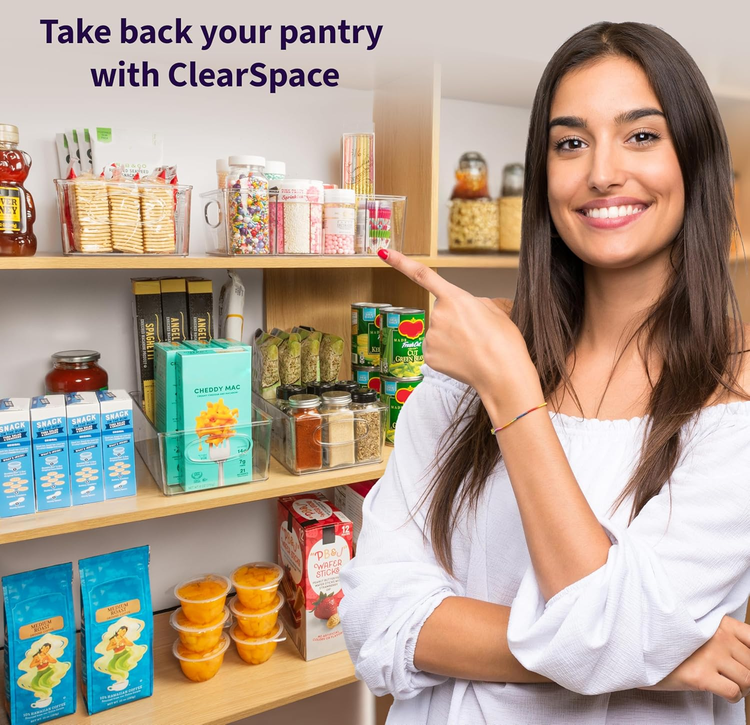 plastic pantry organization and storage bins with removable dividers – perfect kitchen organization or kitchen storage – refrigerator organizer bins, cabinet organizers (2 pack) plastic pantry organization and storage bins with removable dividers – perfect kitchen organization or kitchen storage – refrigerator organizer bins, cabinet organizers (2 pack)