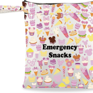emergency snacks food makeup bag foodie zipper cosmetic bag food safe bag snack lover gift storage bag
