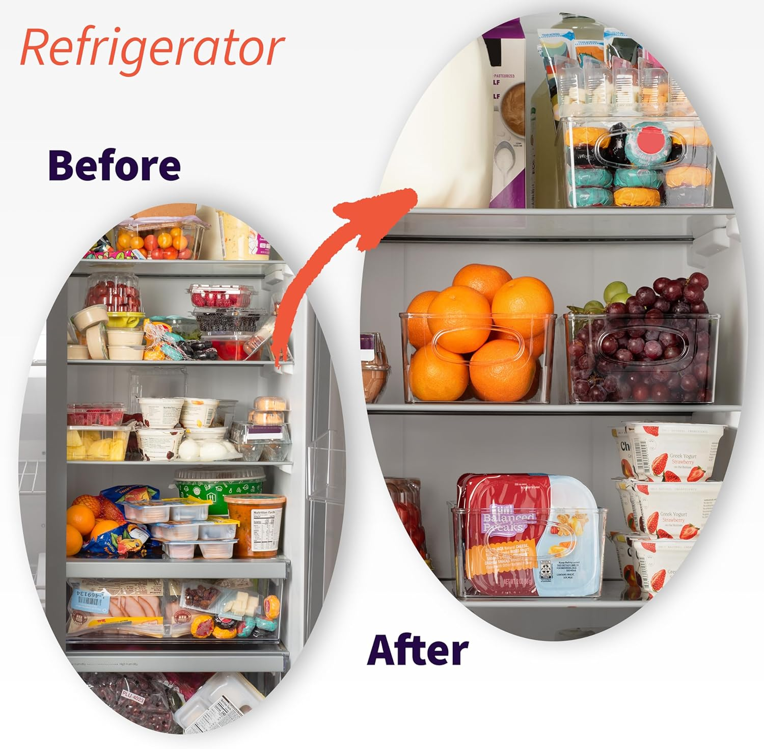 plastic pantry organization and storage bins with removable dividers – perfect kitchen organization or kitchen storage – refrigerator organizer bins, cabinet organizers (2 pack) plastic pantry organization and storage bins with removable dividers – perfect kitchen organization or kitchen storage – refrigerator organizer bins, cabinet organizers (2 pack)